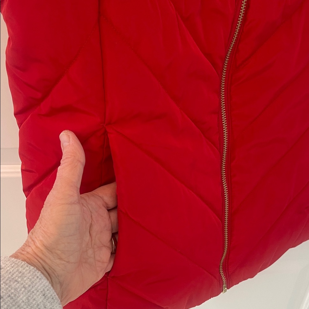 Michael Kors Red Puffer Vest - Picture 5 of 10